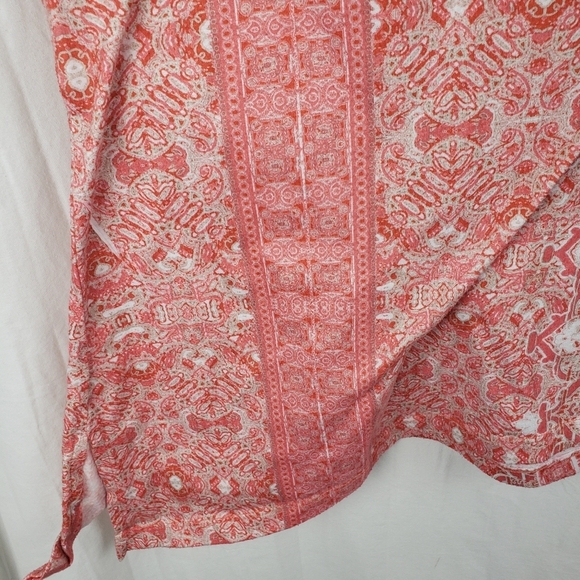 Catherines Peach Jeweled Short Sleeve Shirt Sz 2X - Picture 6 of 9